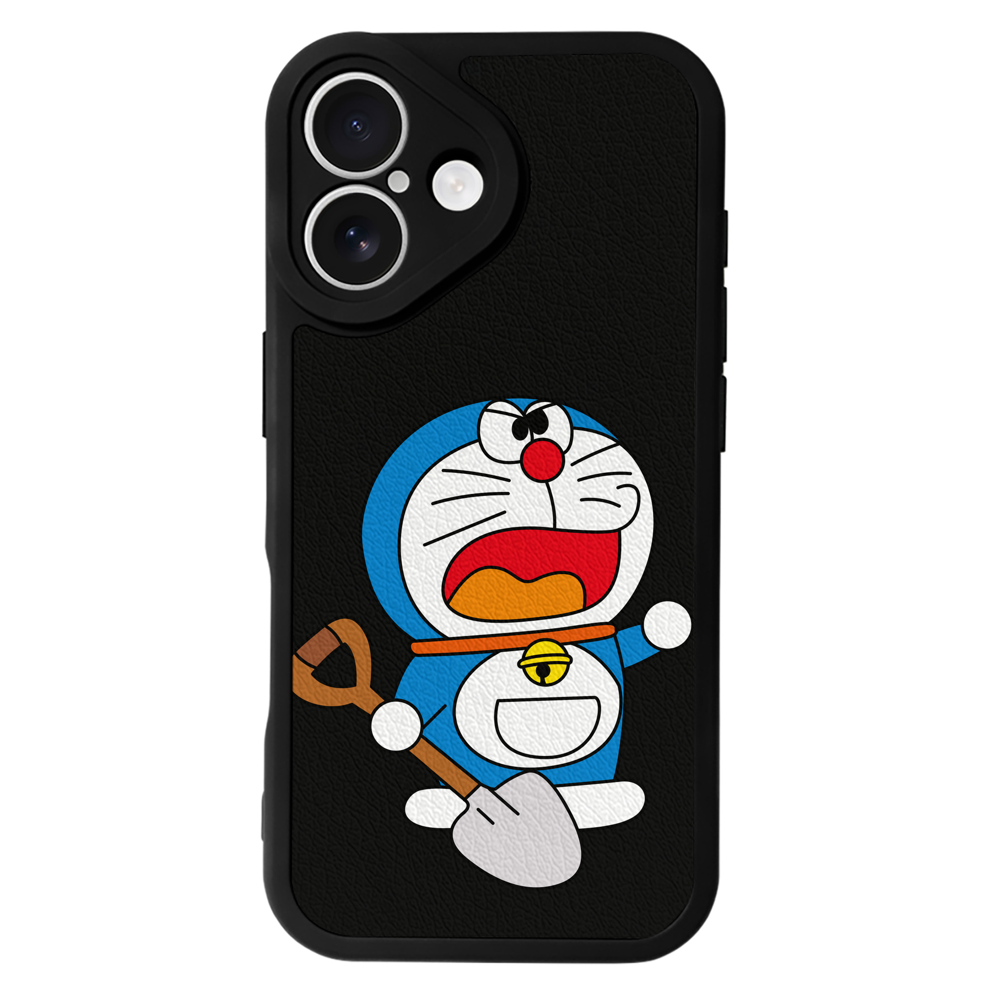 （画像用） ドラえもん Doraemon 【iPhone 16シリーズ対応】シリコンスマホケース（レザー調） 材質：シリコン